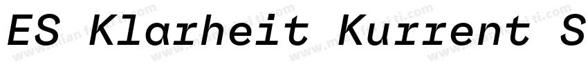 ES Klarheit Kurrent Semibold TRIAL字体转换
